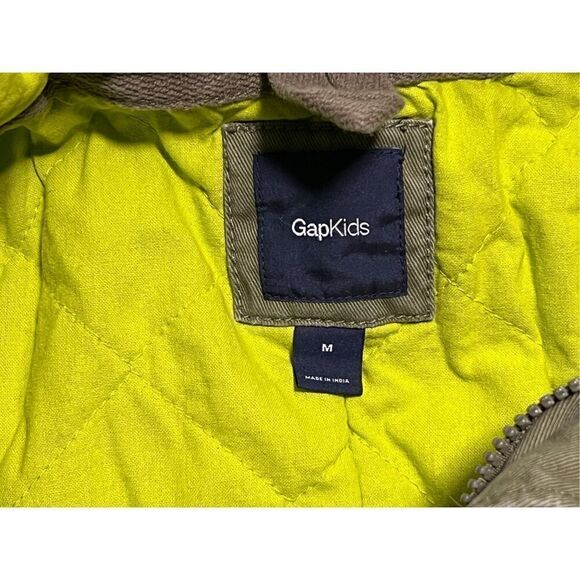 Gap Kids Boys Quilted Inside Winter Jacket Green in Color Size Medium - Picture 4 of 7